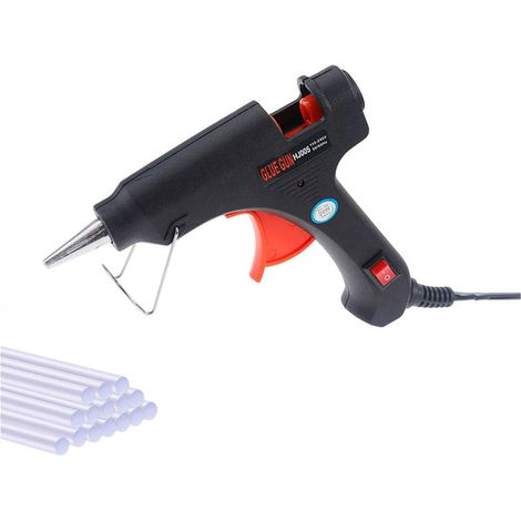 Pistolet à colle chaude, Pistolet à chaleur électrique 20W avec bâtons de colle de 7 mm for bricolage domestique Bâtons de colle à température de chaleur industrielle Pistolets Outil de réparation éle (1/5)