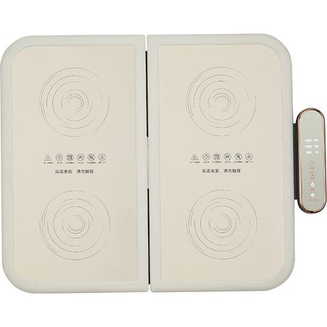 Assiette chauffante pliable patchwork multifonction, contrôle intelligent de température, plateau chauffant électrique pour maison, prise AU 220V double (1/5)
