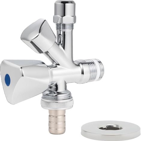 Vanne d'angle combinée 1/2 "FM x 3/4 "FM x 3/8 Robinet Équerre Combiné Universelle Auto-Étanche (1/5)