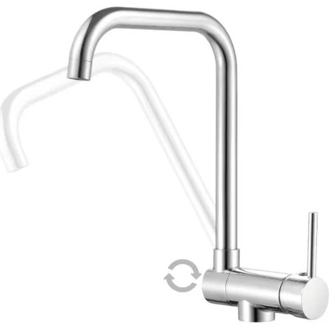 RUBINETTO MISCELATORE MONOCOMANDO PER LAVELLO SERIE BOREALIS 3/8   Idroweb