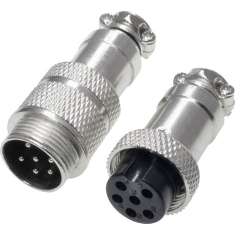 Pollin 453564 Connecteur rond mâle, Femelle Nombre total de pôles: 6 1 set D733652 (1/4)