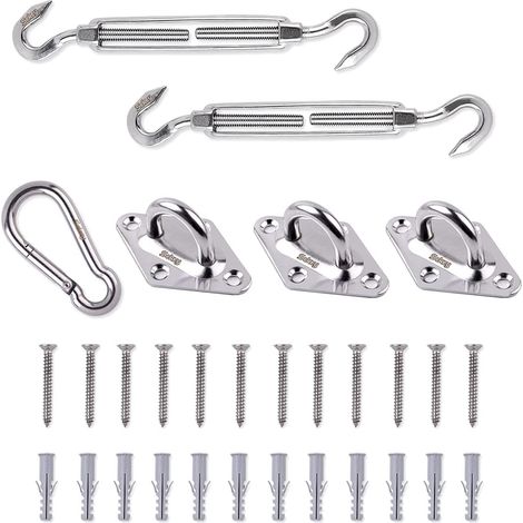 Sonnensegel-Befestigungsset, Edelstahl-Sonnensegel-Befestigungs-Befestigungs-Kit, 30-teilig (1/5)