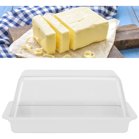 Quadratischer Butterausstecher, Kühlschrank-Vorratsbehälter, luftdichte Aufbewahrungsbox, weißes Quadrat. (1/5)
