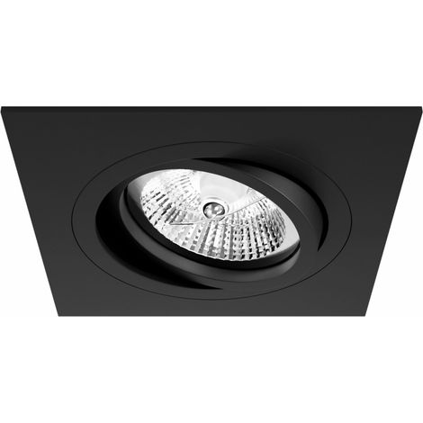 Faretto da Incasso Orientabile Avant SQ 111mm per Lampadine GU10, Struttura in Alluminio Nero Opaco, Grado di Protezione IP20 - Beneito & Faure