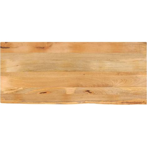 vidaXL Piano Tavolo Bordi Vivi 140x60x2,5 cm Legno Massello di Mango