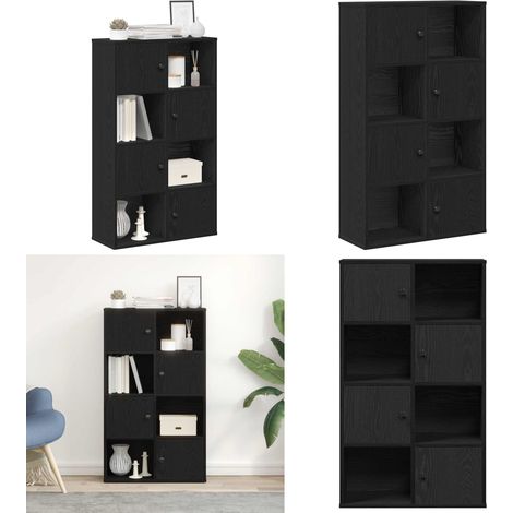 vidaXL Bücherregal Schwarz Eichen-Optik 60x24x101,5 cm Holzwerkstoff (1/5)