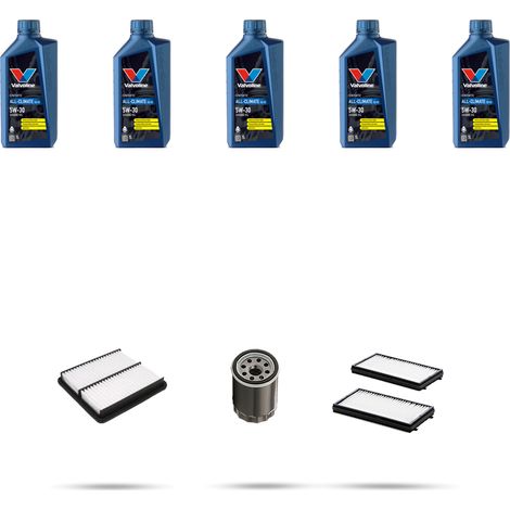 Kit tagliando 3 FILTRI e 5L OLIO compatibile con Mazda 5 (CR) 2.0 107kw 2005 al 2010 (1/5)