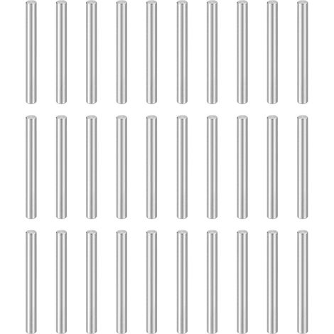50pcs Goujons D'Assemblage M5(5mm) x 60mm 304 Acier Inoxydable Cylindrique Chevilles De Support D'Étagère Tige D'Élément De Fixation Pour Metal Devices Wood Furniture, Silver (1/5)