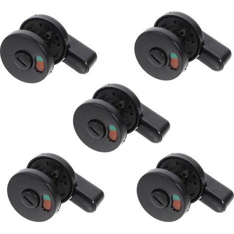 Accessoires pour 5 serrures de porte - Verrou de porte - Verrouillage de la cloison - Voyant lumineux - Serrure de protection visuelle pour toilettes publiques - Serrure de porte de toilette (1/5)