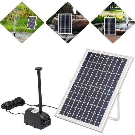 Pompe à eau solaire 1000 L/h – Fontaine pour jardin, étang, bassin à poissons, aquarium, patio – Design moderne, haute efficacité (1/5)