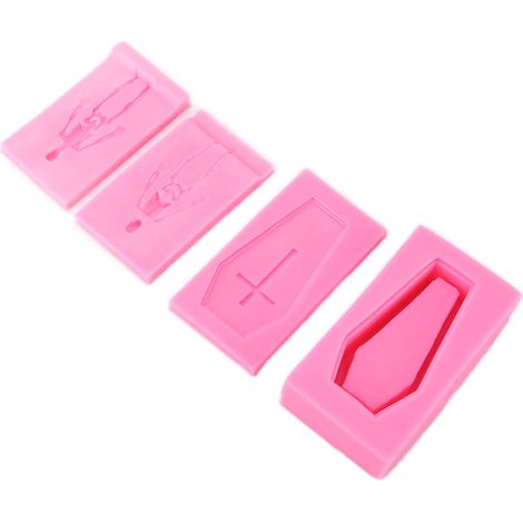 Moule en Silicone pour Gâteau Cercueil Halloween, Résistant à la Chaleur et Démoulage Facile (1/5)