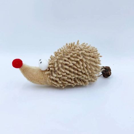 Simpatico peluche a forma di riccio per gatti, peluche, giocattolo con erba gatta, accessori per animali domestici (1/3)