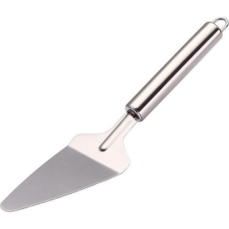 Cake Cutter - Stainless Steel Angled Spatula With Serrated Edge - For Cakes Desserts Brownies Pizzas - 25 x 6 cm - 1 Piece (1/5)
