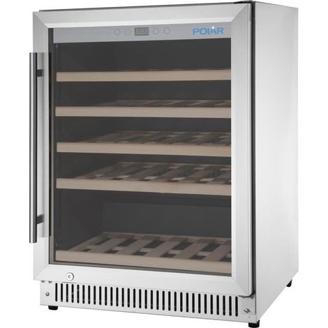 Rafraîchisseur à Vin Dessous de Comptoir en Inox Série G 51 Bouteilles - Polar (1/5)