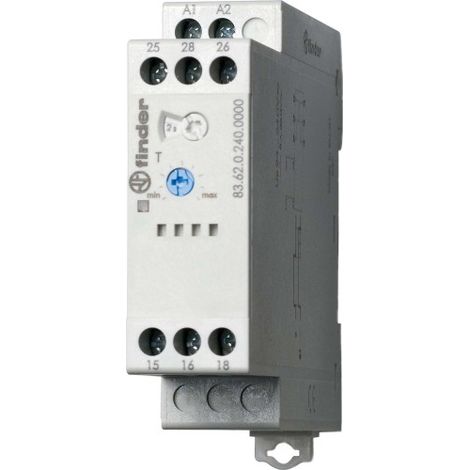 Tempo fonction BI multitension 2RT 8A 24-240V AC/DC de 0,05s à 3min 358628 FINDER 836202400000
