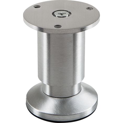 Möbelfuß ALPHA Alu gebürstet Höhe 80 mm (1/5)