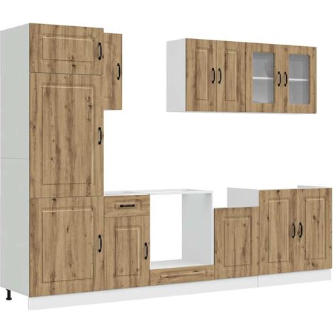 Maison Exclusive - 8dílná sada kuchyňských skříněk "Kalmar" dub artisan kompozit (1/5)