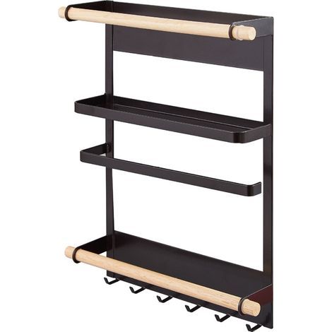 Magnetischer Gewürzrollenhalter, schwarzer Küchenorganizer, Küchenrollenhalter (1/5)
