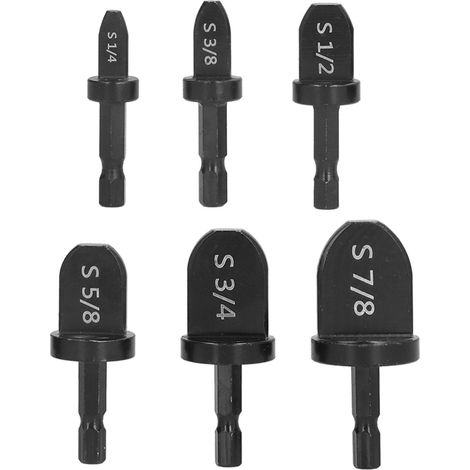 6 pièces Mèches à Rivets Polyvalentes pour Tubes Hexagonaux - Outil Pratique de Forage (1/5)