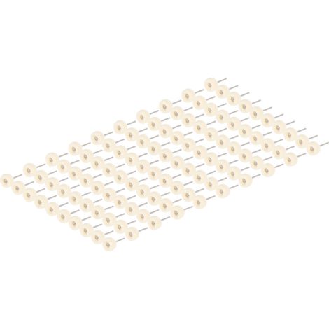 Lot de 100 billes de polissage en laine, petit outil de polissage en laine avec tige HSS pour la sculpture sur bois (1/5)