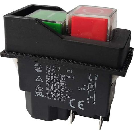 KJD17 220V 4-Pin Push-Button Electromagnetic Switches for Garden Tools (1/5)