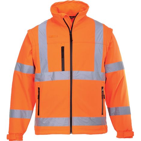 Hivis Softshell Jacke (3 Schichten) Farbe: Orange Größe XS - Portwest