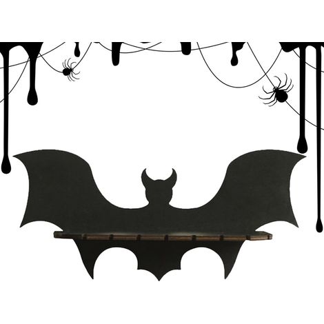 Étagères gothiques, support flottant décoratif en forme de chauve-souris, en bois (1/5)