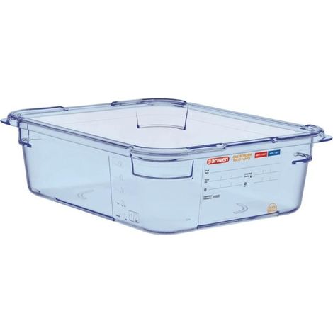 Boîte hermétique bleue en ABS sans BPA GN1/2 100mm - 325 x 265 x 100 mm - ARAVEN