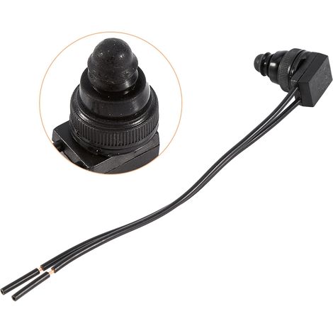 5 pièces 12 V étanche bouton poussoir marche/arrêt avec 4 "cbles pour moto voiture (1/5)