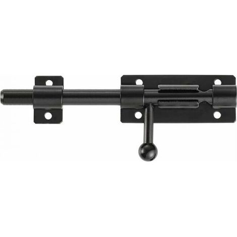 inch (200mm) Heavy Duty Sliding Bolt Security Door Lock with Padlock Hole, 304 Stainless Steel Matte Black (1/5)