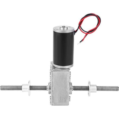 Moteur de réduction de vitesse à vis sans fin, double arbre coaxial M8 pour droitier, engrenage 2480 avec bride 24 V (taux de vitesse 670) (1/5)