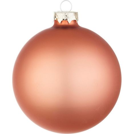 Palline in vetro "Argilla Opaco" tinta unita per albero di Natale moderno -6 cm - 6 sfere (1/3)