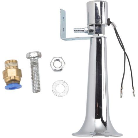 Klaxon universel ultra puissant 180 dB à trompette unique pour véhicules, trains et bateaux, alimentation 12-24 V CC, chromé (1/5)