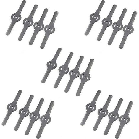 Lot de 100 lames de coupe-herbe en plastique pour tondeuse à gazon sans fil (1/3)