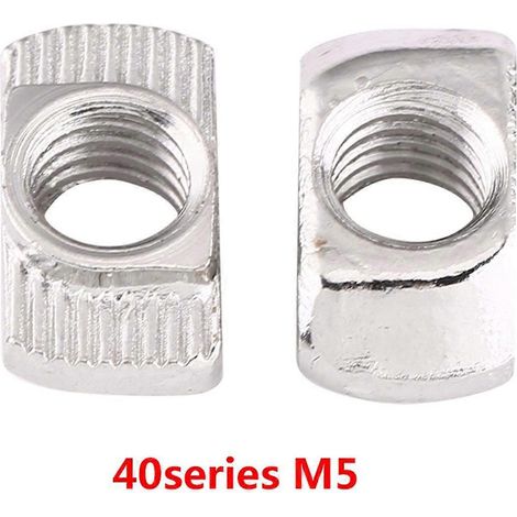 T-Nut-Hammerkopfmutter, vernickelter Kohlenstoffstahl, Befestigungselement für Aluminiumprofile (EU40 M519,58)