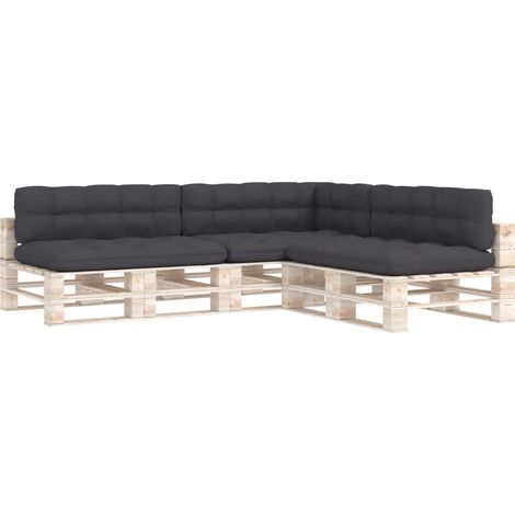 Maison Exclusive - Palettensofa-Kissen 7 Stk. Anthrazit