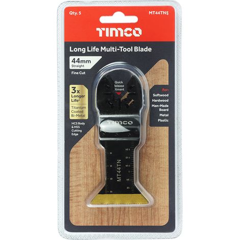 TIMCO Multi-Tool Fine Cut Blades For Wood/Metal Titanium Coated Bi-Metal - 44mm