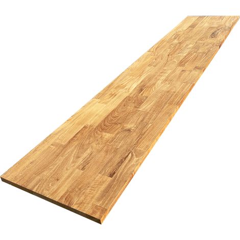 Tablette Teck Massif Abouté, L.200 cm x l.30 cm, Ep.18 mm (1/5)