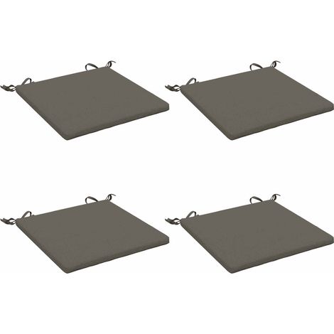 Coussins de siège 4 pièces SOEST 4 pc 100 % polyester Gris vidaXL