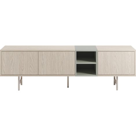 CARLO - Meuble TV 180cm en mélamine Beige (1/5)