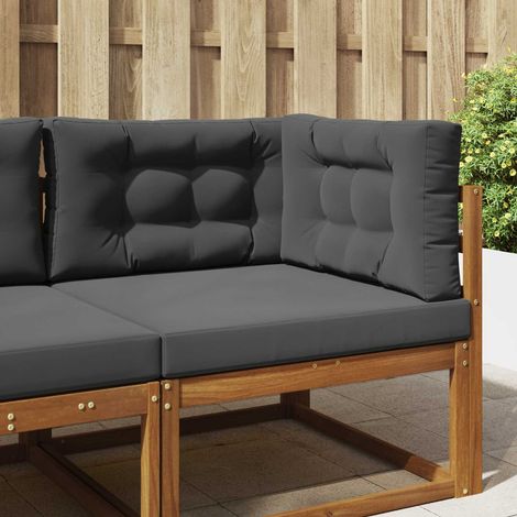 Sofakissen für draußen 3 pcs Anthrazit Polyester vidaXL