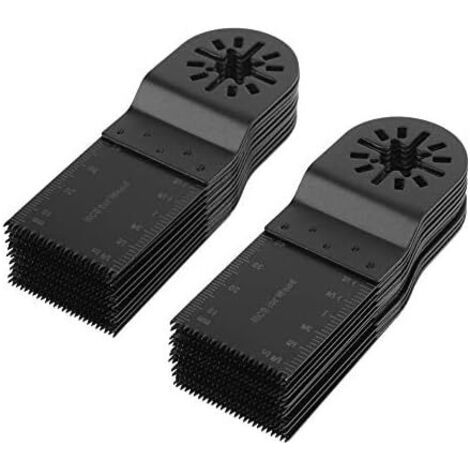 Lame de Scie Oscillante 20 Pièces, Universelles Lames Multifonction lames carbure metal Oscillant à Libération Accessoires Outil, pour Bosch Starlock Makita 34mm (1/5)