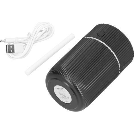 Mini-Luftbefeuchter mit farbigem Licht, Tischluftbefeuchter, USB-betrieben, für Auto, Büro, Zimmer, Schlafzimmer, Schwarz (1/5)