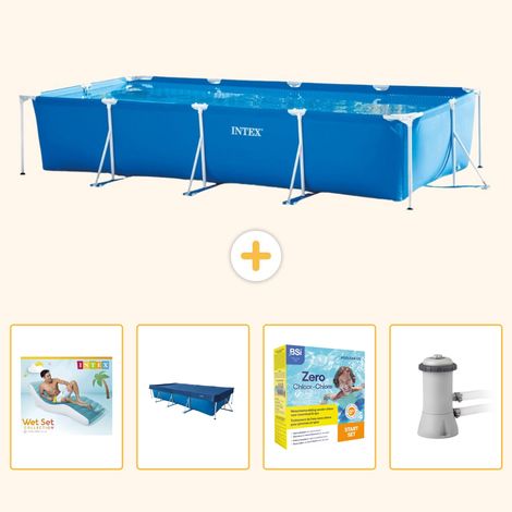 Intex Piscine Tubulaire Rectangulaire - 450x220x84 cm - 5-pièces S117 (1/5)