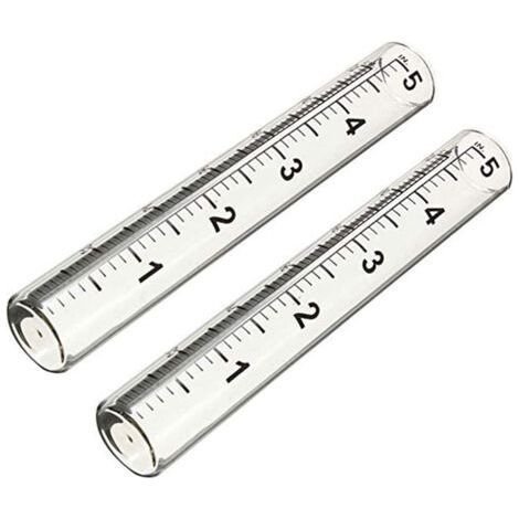 Tube de verre de rechange pour pluviomètre de table à pied en forme de grenouille, pluviomètre d'extérieur en métal avec perles pour jardin, cour, terrasse, allée. (1/5)