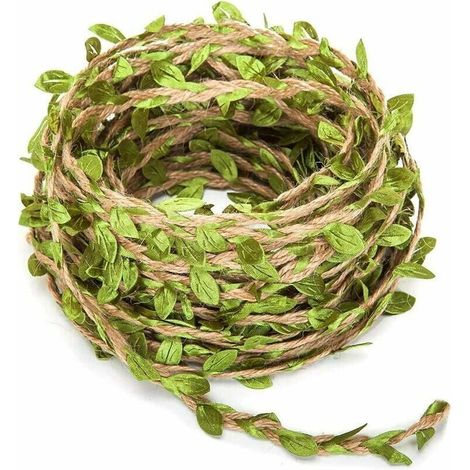 RHG Guirlande de Feuilles Artificielles - 20M - Décoration Murale de Feuilles Artificielles de Style Liane Jungle Rustique pour Jardin ou Mariage