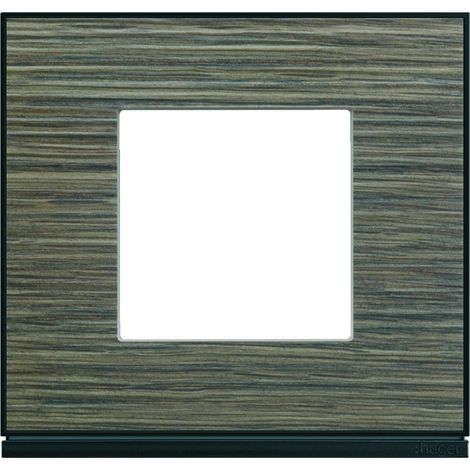 plaque - 1 poste - pecan - hager gallery wxp2402 (1/2)