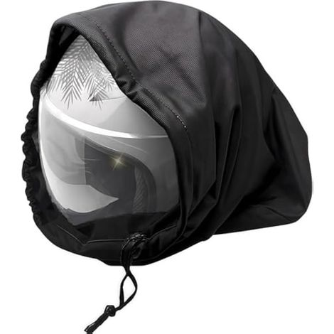 Sac pour casque de moto, sacs universels pour casque avec cordon de serrage, 47 x 52 cm, sac pour casque de moto, casque de ski, basket-ball, fitness, activités de plein air (Noir) (1/3)