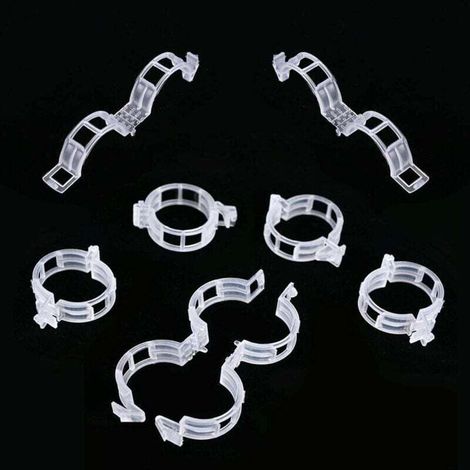 Jardinage Garden Plantes Fixation Clips, pour Tomates, Roses, Concombres et Autres Plante de Vrille, Légumes Vigne Tiges de Croissance Droit et Plus Sain (100 Pcs) - Crezuo (1/4)