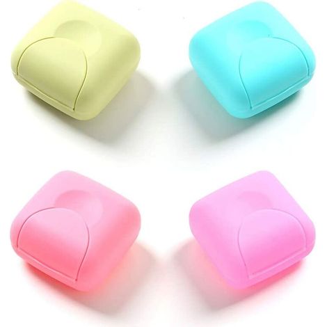 GROOFOO 4 Pcs Portable Candy Couleur Savon Container Case Box Organisateur pour la Maison, Salle de Bains, randonnée, Voyage, Camping et Autres activités de Plein air (4 Petit) (1/5)